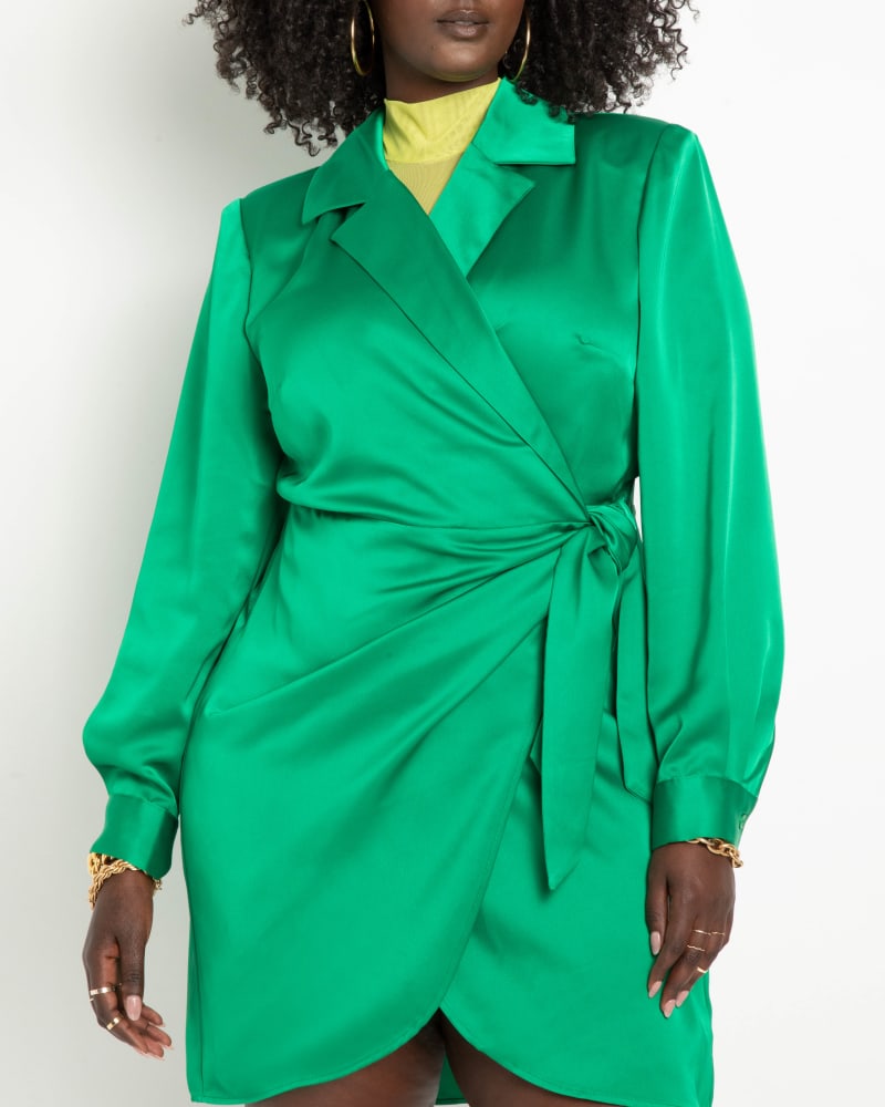 Eloquii green dress hotsell